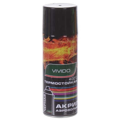 Аэрозоль Vivido термостойкая цвет черный 400с