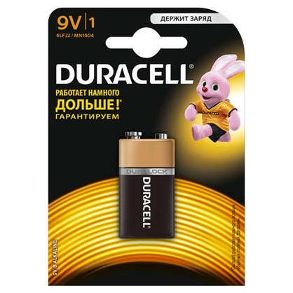 Батарейка алкалиновая Duracell Basic  6LR61-1BL/6LF22-1BL 9V 1шт