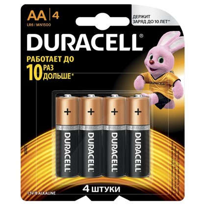 Батарейка алкалиновая Duracell Basic АА 4 шт.
