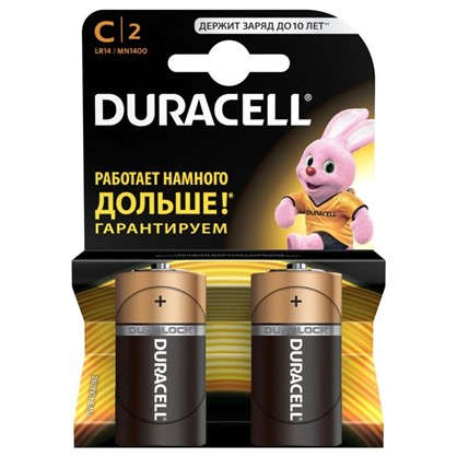 Батарейка алкалиновая Duracell Basic C 2 шт.