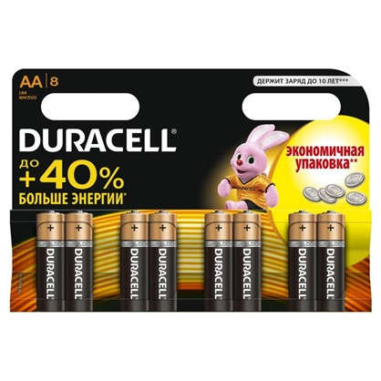 Батарейка алкалиновая Duracell Basic LR6-8BL AA 8шт