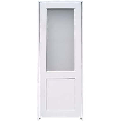 Блок дверной остеклённый Акваплюс 60x200 см ПВХ с фурнитурой