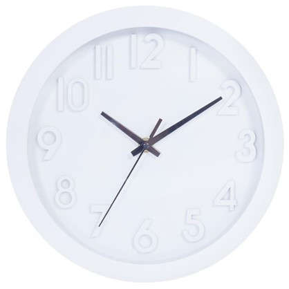 Часы настенные Белые цифры диаметр 25 см
