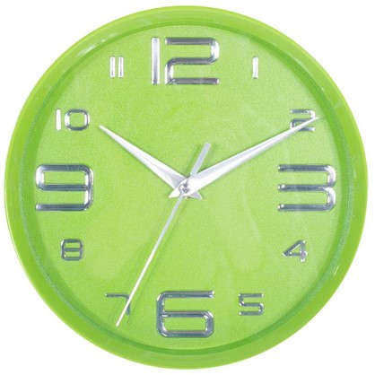 Часы настенные детские цвет зеленый диаметр 25 см