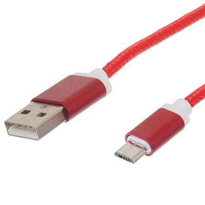 Дата-кабель DCC028 microUSB цвет красный