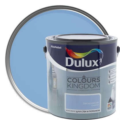 Декоративная краска для стен и потолков Dulux Colours Kingdom цвет бескрайний океан 2.5 л в 