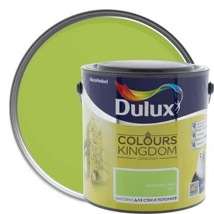 Декоративная краска для стен и потолков Dulux Colours Kingdom цвет тропический лес 2.5 л в 