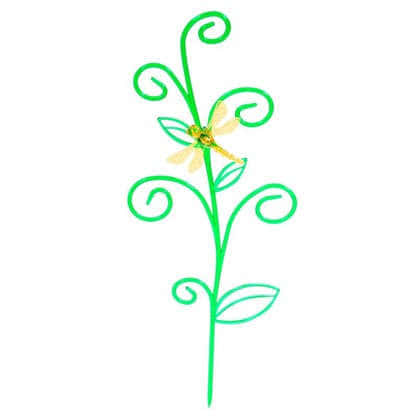 Держатель для комнатных растений Стрекоза на ветке цвет зелёный