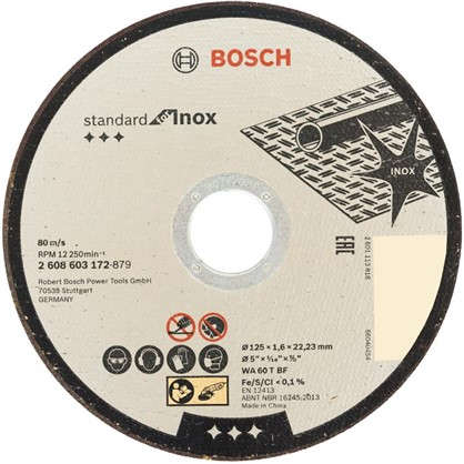 Диск отрезной по нержавейке Bosch 125x1.6 мм
