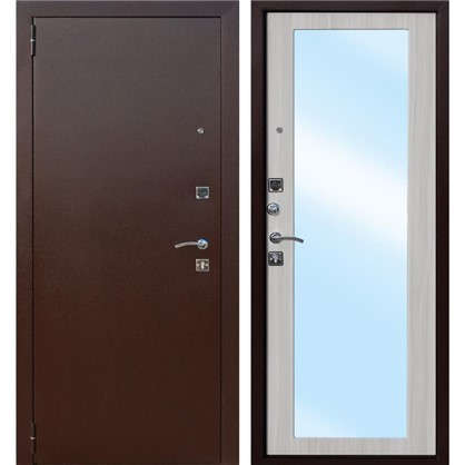 Дверь входная металлическая Царское зеркало Maxi 860 мм левая цвет дуб сонома