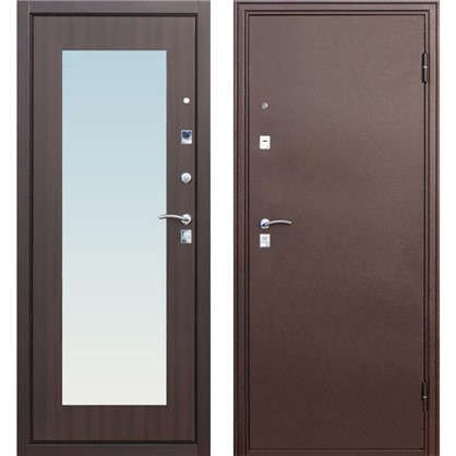 Дверь входная металлическая Царское зеркало Maxi 860 мм правая цвет венге