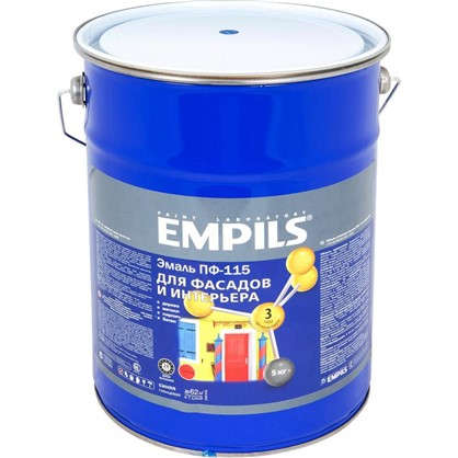 Эмаль ПФ-115 Empils PL 5 кг цвет синий