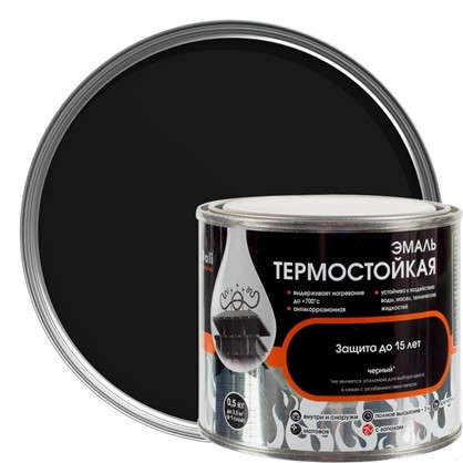 Эмаль термостойкая Dali цвет черный 0.5 кг