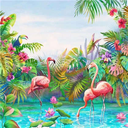 Фреска флизелиновая Фламинго 270х270 см