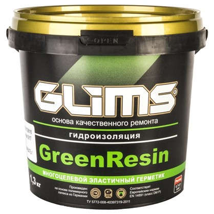 Герметик эластичный Glims GreenResin 1.3 кг