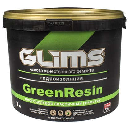 Герметик эластичный Glims GreenResin 7 кг в 