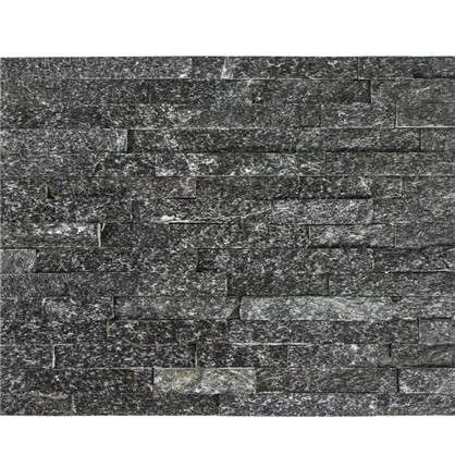 Камень натуральный Кварцит цвет чёрный 0.63 м2
