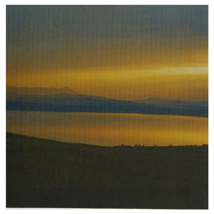 Картина на холсте 30х30 см Озеро на закате