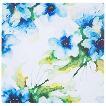 Картина на холсте 30х30 см Принт голубые цветы-3