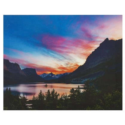 Картина на холсте 40х50 см Закат на озере