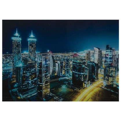 Картина на стекле 50x70 см Ночной Дубай