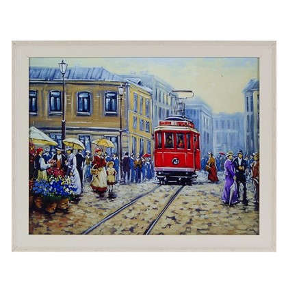 Картина в раме 40x50 см Трамвай