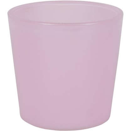 Кашпо 0.6 л 11.5 см стекло цвет розовый
