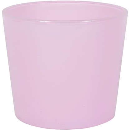 Кашпо 1.1 л 14.5 см стекло цвет розовый