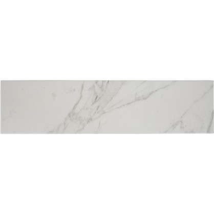 Керамогранит Marble 15х60 см 1.36 м² цвет белый