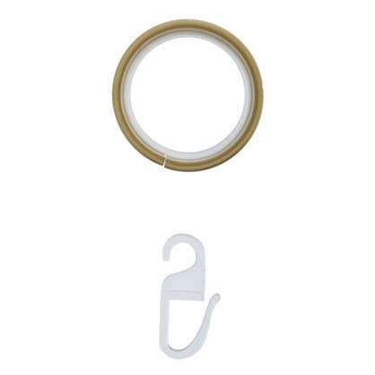 Кольцо с крючком 3.3 см цвет золото матовое