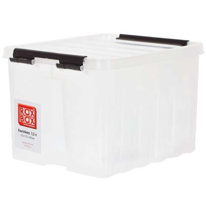 Контейнер Rox Box с крышкой 17x14x21 см 3.5 л пластик цвет прозрачный