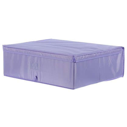 Короб Spaceo с крышкой 55х18x44 см нетканный материал цвет фиолетовый