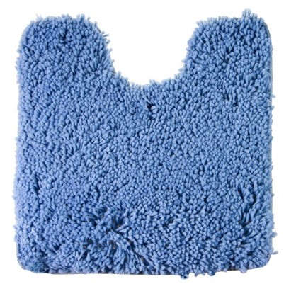 Коврик для туалета Shaggy 55х55 см цвет синий