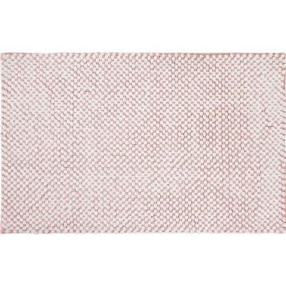 Коврик для ванной Lolly 50х80 см цвет белый/розовый