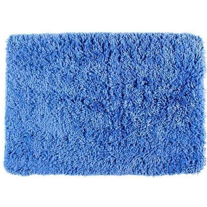 Коврик для ванной Shaggy 70х100 см цвет голубой