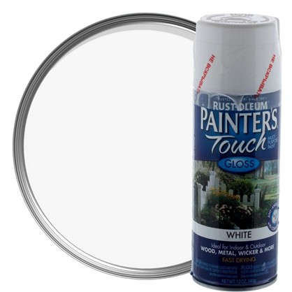Краска аэрозольная Paint Touch глянцевая цвет белый 340 г