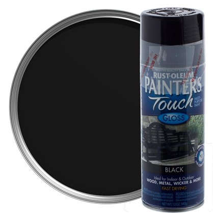 Краска аэрозольная Paint Touch глянцевая цвет черный 340 г
