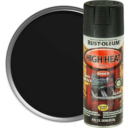 Краска аэрозольная Rustoleum (до 1093 градусов) цвет черный 0.34 кг