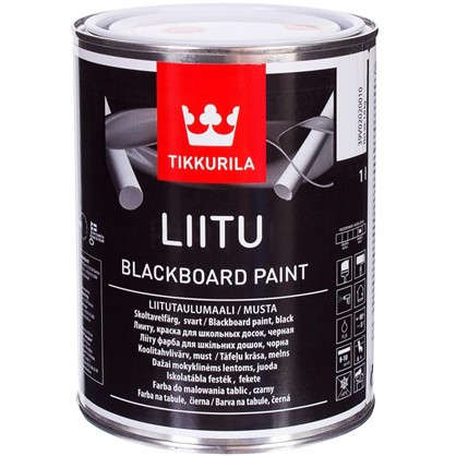 Краска для школьной доски Tikkurila Liitu цвет черный 1 л