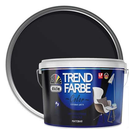 Краска для стен и потолков Trend Farbe цвет Черный ворон 1 л в 