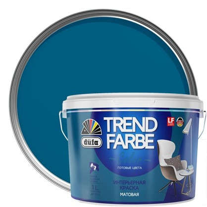 Краска для стен и потолков Trend Farbe цвет Синий сапфир 1 л