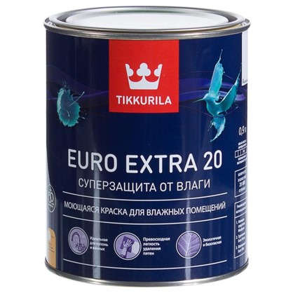 Краска Tikkurila Euro-20 цвет белый 0.9 л