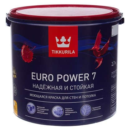 Краска Tikkurila Euro Power-7 база А 2.7 л в 