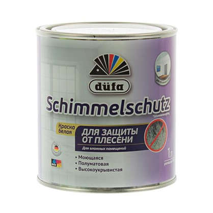 Краска водно-дисперсионная Dufa Schimmelschutzfarbe 1 л