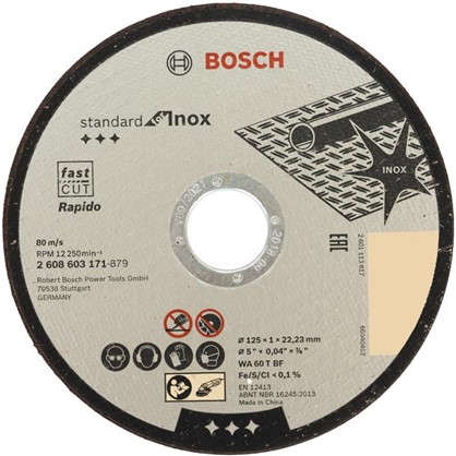 Круг отрезной по металлу Bosch 125х1х22.23 мм