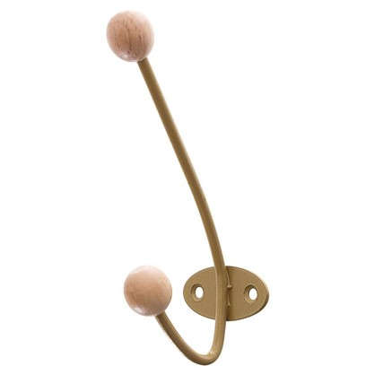 Крючок-вешалка с деревянным шариком КВД-2 цвет золото
