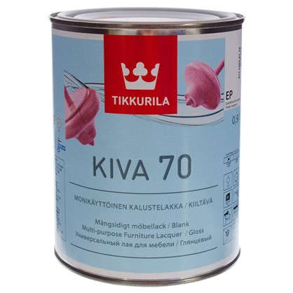 Лак для мебели акриловый глянцевый Tikkurila Kiva 70 0.9 л
