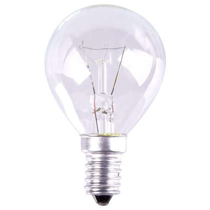 Лампа накаливания шар E14 25 Вт свет теплый белый