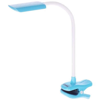Лампа настольная на прищепке светодиодная TLD-554  цвет голубой