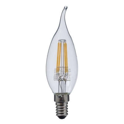 Светодиодная лампа Lexman Свеча на ветру E14 4.5 Вт 470 Лм свет теплый белый прозрачная колба